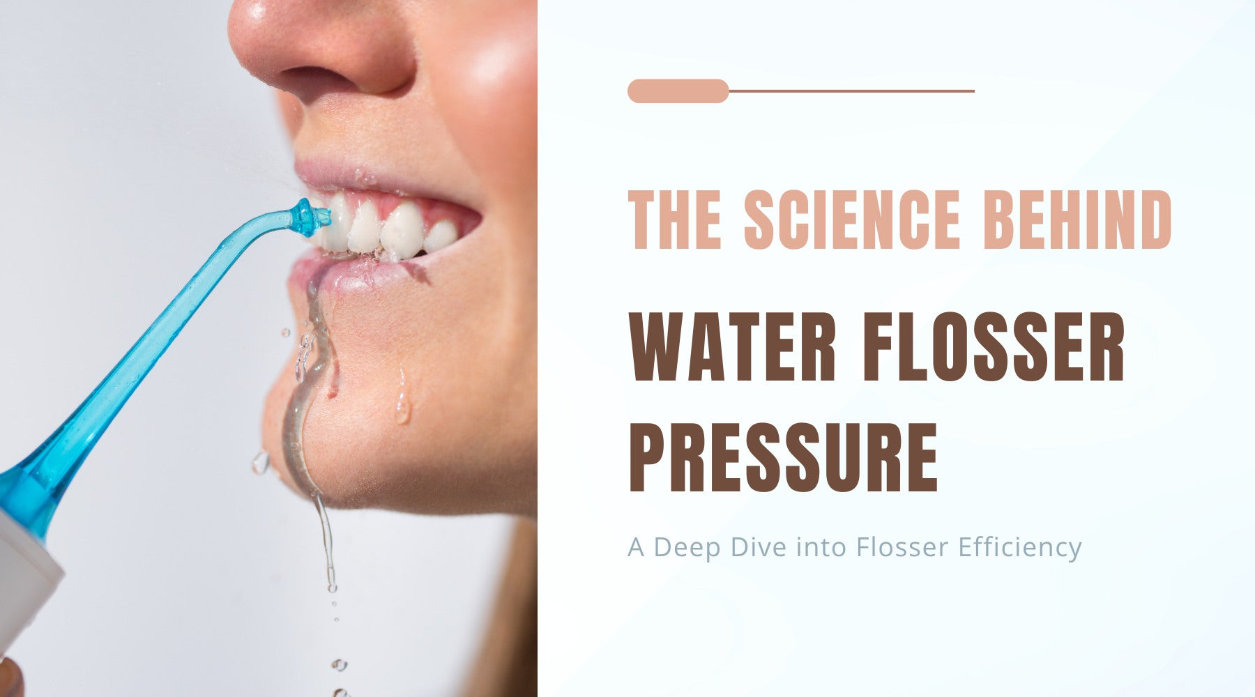 he action shot of the water flosser in use adds dynamism to the cover and directly relates to the topic at hand